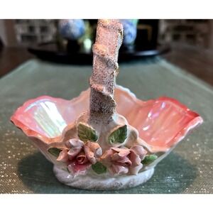 Vintage Norcrest Fine China Flower Basket Japan MCM *